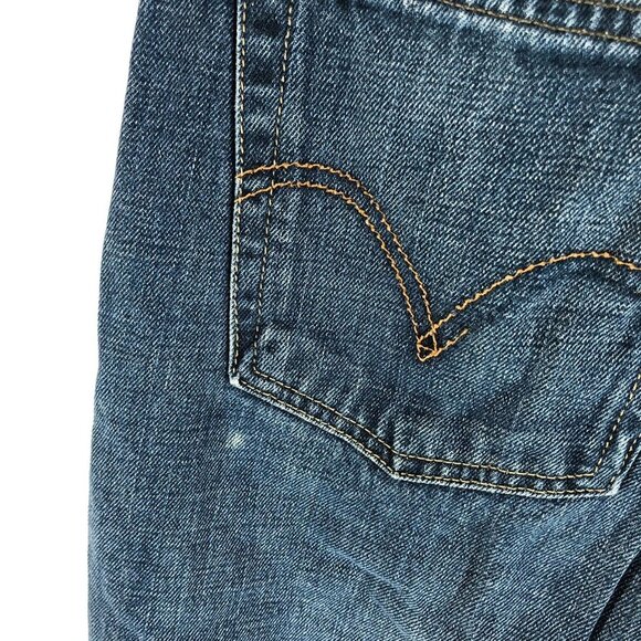 Levis Mens Jeans 527 Low Boot Cut Dark Wash 100% Cotton 33x30 - Picture 5 of 8